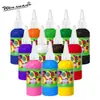 Directo de fábrica 12 colores 60ml pintura de acuarela para niños de preescolar pintura graffiti DIY lavable pintura de dedos