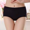 Venda direta da fábrica algodão roupa íntima feminina cintura algodão cor sólida calcinha cueca Q661
