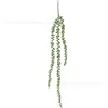 Planta carnosa de simulación de ratán para colgar en la pared, lágrimas de enamorados, decoración de ingeniería, colgante de pared, techo de goma suave, cuentas de flores falsas de plástico