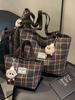 Bolso de Lona para Estudiante de Secundaria Estilo Nuevo 2026 para el Día a Día Gran Capacidad Bolso de Hombro para Clase Bolso Tote de Mano Retro a la Moda para Mujeres