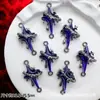 Accesorios de Estilo Oscuro Estilo Europeo y Americano Mariposa Negra Pistola Cruz de Rosa Colgante Pulsera de Cuentas DIY Collar