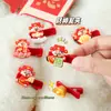 Novo Presilha de Cabelo Fofa de Resina do Deus da Riqueza, Estilo Chinês Personalizada Criativa para Franja Lateral, Mini Presilha de Cabelo Infantil Atacado