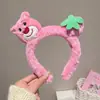 Faixa de Cabelo Fofa para Lavar o Rosto para Mulheres 2024 Nova Headwear de Desenho Animado Faixa de Cabelo Faixa de Cabelo Grampo de Cabelo de Pelúcia Presente Venda por Atacado