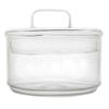 Fábrica de atacado de bambu tampa de madeira tigela de salada de vidro tanque selado de vidro resistente ao calor de borosilicato tanque de alimentos de grãos
