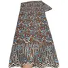 Tela de Poliéster-Algodón Floral Bordada Africana Simple, Accesorios de Encaje para Vestidos de Banquete y Vestidos de Gala