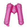Globos de Letras Rosas de 16 pulgadas A-Z Inglés 0-9 Número Rosa Fiesta Cumpleaños Set Decoración Banner Globos de Papel de Aluminio