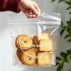 Saco para embalagem de biscoito, saco auto selante para pão, saco autoadesivo, embalagem transparente para alimentos, lanches, bolos, tortas, assados, descartável