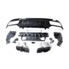 Adecuado para 15-21 Mercedes-Benz Clase C Clase modificada AMG C43/C63 labio trasero labio trasero cuatro salidas garganta de escape tubo de escape