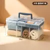 Caja de Almacenamiento para Equipo de Natación Bnbs Caja de Almacenamiento con Compartimentos Separados Transparentes Impermeable y a Prueba de Humedad con Asa