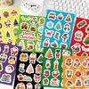 8 pegatinas navideñas para regalo, decoración de fiestas, papelería, pegatinas de dibujos animados de Navidad.