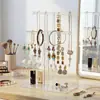 Personalizado por el Fabricante Original, Bandeja Acrílica Transparente de Lujo Ligero de Múltiples Capas para Collares y Pendientes, Organizador y Expositor de Joyería de Escritorio