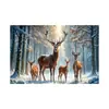 Banner de Renos Navideños Transfronterizos Bandera de Garaje de Papá Noel Tela Colgante para Fotografía Diseño de Fiesta Tela de Fondo Decorativa