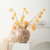 Jarrón Grande de Cerámica Estilo Retro Wabi-Sabi Shumen para Flores Secas, Adorno de Alta Gama para Arreglos Florales de Sala de Estar y Entrada