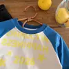 Ropa infantil de moda, camiseta de manga larga para niño con mangas raglán, algodón puro, nuevo estilo de otoño, top para niño, camiseta básica infantil, estilo primavera y otoño