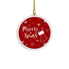 Nuevos Adornos Navideños de Acrílico, Redondos Creativos con Estampado de Calcetín y Reno, Decoraciones para Fiestas en Casa y Árboles de Navidad