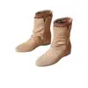 Botines retro versátiles de gamuza con cordones y punta redonda estilo caballero 2026, botas de moda de estilo coreano nuevas hasta la mitad de la pantorrilla