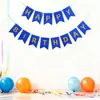 Faixa de Feliz Aniversário com Letras Douradas e Padrão Cauda de Andorinha Decorações Penduradas Adequadas para Decoração de Festa