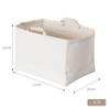 Cesta de Almacenamiento de Tela de Algodón Lino Japonés Bolso de Lona de Mano Bolsa Organizadora de Desorden Bolsa de Almacenamiento Lavable