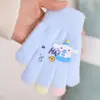 Guantes de Manopla para Niños y Niñas Niñas Medio Dedo Invierno Engrosados Cálidos Cinco Dedos Niños Niños Bebé Escritura Otoño e Invierno