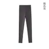 Conjunto de ropa interior térmica de doble protección contra el frío, de hilo ultra fino para mujer, nuevo otoño/invierno, color liso, versátil, amigable con la piel, sin costuras, top y pantalón de otoño para mujer
