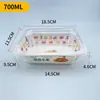 Caja de Embalaje Octagonal Desechable de Papel Kraft, Lonchera Rectangular, Empaque para Llevar de Frutas, Caja de Papel para Comida Ligera de Sándwich