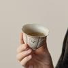 Taza de Té de Cerámica Miyan Pintada a Mano de Zorro de Nueve Colas Taza de Té Hecha a Mano de Pétalos Taza Individual Retro para Té Par de Tazas para Set de Té Kung Fu
