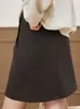Falda Sencilla de Cintura Alta para Mujer, Nueva Falda Corta Versátil de Otoño e Invierno, Falda Versátil Casual para Mujeres Bajitas, Falda de Línea A para Mujer
