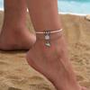 Moda Transfronteriza Estilo Playa Multiestilo Colgante de Animal Adornos para el Pie Cadena de Pie de Piedra Turquesa Apilada Artística Retro