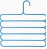 Organizador de Perchas de Ropa de 5 Niveles, Estante de Almacenamiento Multicapa para Bufandas, Corbatas y Cinturones, Perchero Plegable para Pantalones para Armario