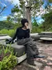 Pantalones de trabajo Yuyi camuflaje para mujer, estilo americano de alta calle de otoño, holgados, fluidos, de pierna ancha, adelgazantes, de pierna recta, casuales 9706