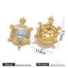 Pingente de Tartaruga Marinha Colorida com Gota de Óleo Aço Inoxidável Acessórios de Joias Transfronteiriços Pingente de Colar Série Oceano Praia