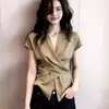 Top único y hermoso WZXSK para mujer, nuevo diseño de moda primavera-verano 2026, estilo corto adelgazante y versátil
