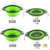 Cesta de Drenaje Redonda Utensilios de Cocina Cesta de Drenaje Plegable Cesta para Verduras Cesta para Frutas Escurridor de Cocina Escurridor Telescópico