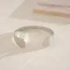 Pulsera Metálica Brillante con Forma de Gota de Agua Abierta Transfronteriza Europea y Americana, Pulsera Personalizada Simple y de Moda, Joyería de Diseño de Nicho para Mujeres