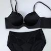 519 Conjunto de Lingerie Slimming, Com Sensação de Pele, Sem Marcas, Macia, Push-Up Estéreo, Bojo Cheio, Sutiã Ajustável para Mulheres que Retraem os Seios