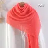 Bufanda de Algodón y Lino Burbuja de Comercio Exterior, Bufanda de Seda para Mujer, Pañuelo Versátil para la Cabeza, Bufanda Larga para Proteger del Sol, Bufanda de Color Sólido, Venta al por Mayor desde el Fabricante