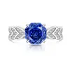 Anillo de Piedra Preciosa Colorida Corte Rosa para Mujer, Muy Popular en Tiktok, Incrustado con Brillante Diamante de Alto Carbono en Forma de Corazón, Venta Directa en Transmisión en Vivo de Xiaohongshu