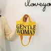 Bolso de Lona con Letra Gm Transfronteriza para Mujer 2026 Nuevo Casual de Nicho Bolso de Mano Gran Capacidad de un Solo Hombro Cruzado