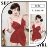 Estilo Francês Sexy Sexy Sem Costas Decote V Profundo com Cadarço Cobre-Quadril Camisola de Uma Peça Pura Luxúria Feminina de Alças Roupa de Casa 8252