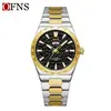 Ofns Reloj de Moda Más Vendido Transfronterizo Clásico para Hombre con Doble Calendario de Cuarzo Correa de Acero Luminosa Reloj de Cuarzo de Negocios para Hombres