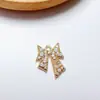 Pingente de Ouro Cobre 18K de Alta Cor Microcravejado com Zircônia Colar Pulseira Brincos Material Artesanal DIY Acessórios de Joia