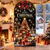 Decoración de Cubierta de Arco Navideño Cubierta de Puerta en Forma de U Tela de Fondo para Atmósfera de Fiesta Festiva Decoración del Hogar Cubierta de Arco