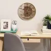 Reloj de Pared de Plástico de Alta Gama con Patrón de Avión de Madera de 12 Pulgadas Transfronterizo, Reloj Silencioso Personalizado, Reloj Decorativo para Ambiente de Dormitorio