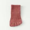 Calcetines de Cinco Dedos, Calcetines para Mujer, Malla Transpirable Algodón Delgado de Punta Dividida Color Puro Verano Calcetines Bajos, Calcetines Deportivos Antifricción