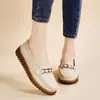 Sapatos Femininos Casuais Planos Confortáveis Versáteis Mocassins Antiderrapantes Slip-On Solado Macio Sapatos Preguiçosos