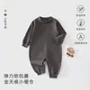 Mameluco para bebé, pijama estilo primavera y otoño, mameluco unisex para bebé, traje de gateo liso sin costuras, ropa para el hogar, ropa abrigadora