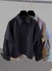 Camisa de manga larga con costuras de dos piezas falsas para primavera y otoño para hombre, nuevo estilo coreano, moderna, holgada, a la moda, combinable con todo