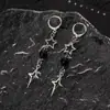 Brincos Polaris Transfronteiriços Presilhas Y2K Gótico Alternativo Estrela de Quatro Pontas Pentagrama Brincos Pendentes Fofos