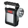 Linterna de Búsqueda Portátil para Exteriores Solar Luz Fuerte Linterna de Largo Alcance Luz Lateral Reflector Luz de Trabajo para Mantenimiento de Emergencia Luz Nocturna