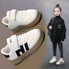 Tenis Blancos para Niñas, Nuevo Estilo Primavera y Otoño 2026, Zapatos Deportivos Forrados de Felpa para Niños Mayores, Zapatos Casuales para Estudiantes